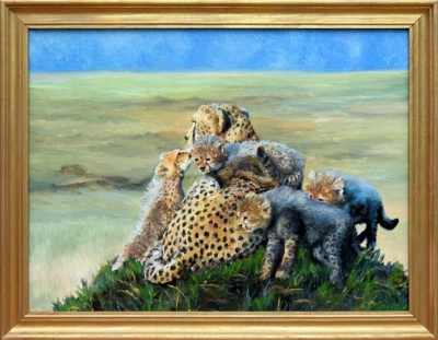 Картина «Мама» - живопись, автор Сергей Елизаров, холст, масло, 30×40 см, 2016 год в раме