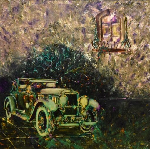 Картина «Ретро-2» — живопись, автор Елена Цветкова, холст, масло, 60×60 см, 2016 год