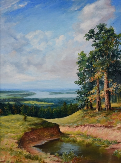 Картина «Лето» - автор Сергей Елизаров, живопись, холст, масло, 30×40 см, 2017 год.