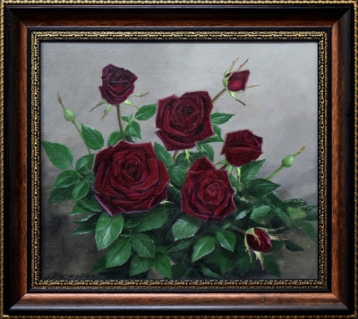 Картина «Розы» в раме