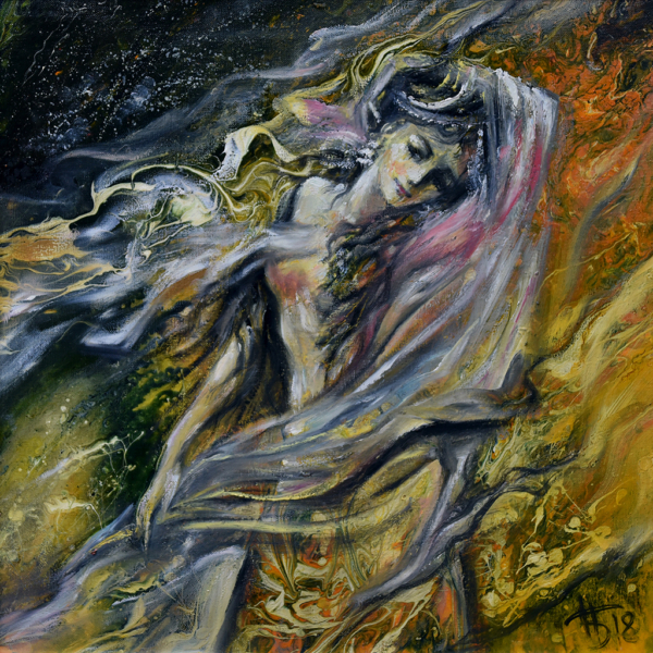Картина «Ветер воспоминаний» - автор Баженова Наталья, живопись, холст, масло, 50×50 см, 2018 год. 