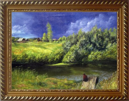 Картина «Перед дождём» - автор Сергей Елизаров, живопись, холст, масло, 50×65 см, 2013 год. в Раме