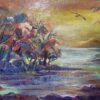 Картина «Золотой свет» - автор Баженова Наталья, живопись, холст, масло, 20×30 см, 2019 год.