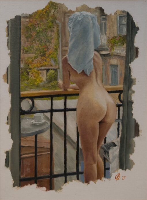 Картина «Доброе утро» - автор художник Сергей Елизаров, живопись, холст, масло, 40×30 см, 2017 год.