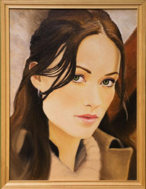 Картина «Оливия» - автор художник Сергей Елизаров, живопись, холст, масло, 40×30 см, 2013 год. Багет