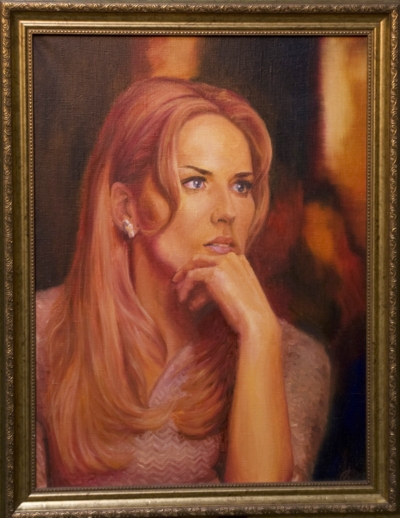 Картина «Шарон» - автор художник Сергей Елизаров, живопись, холст, масло, 40×30 см, 2015 год. В багетной раме