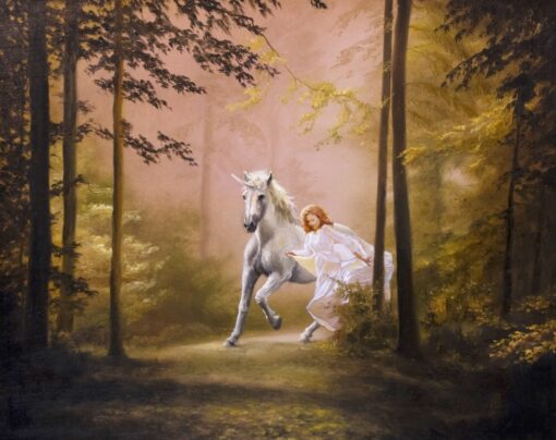 Картина «Сказочный лес» - автор художник Сергей Елизаров, живопись, холст, масло, 40×50 см, 2019 год.