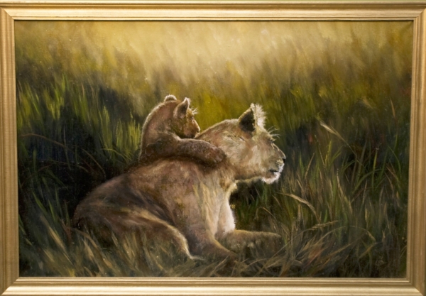 Картина «Уверенность» - автор художник Сергей Елизаров, живопись, холст, масло, 40×60 см, 2019 год. В багетной раме