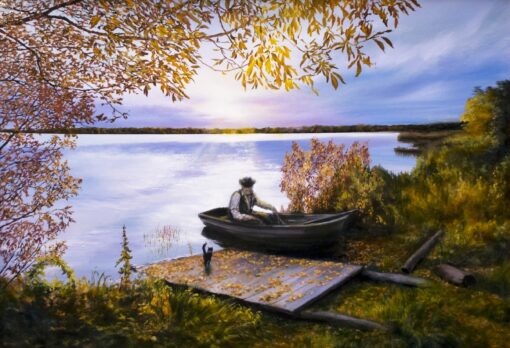Картина «Возвращение» - автор художник Сергей Елизаров, живопись, двп, масло, 50×70 см, 2019 год.