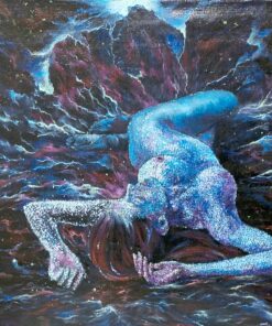 Картина «Рождение галактики» - автор художник Сергей Елизаров, живопись, холст, масло, 50×70 см, 2018 год.