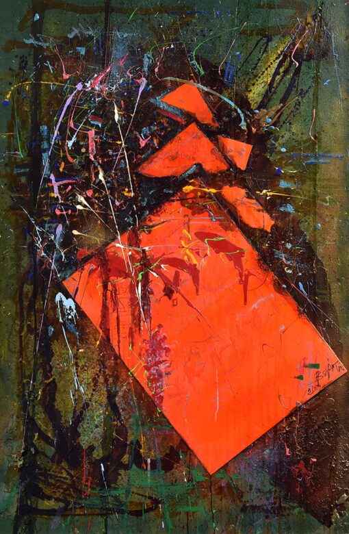 Картина «Мрак и Ярость» - автор художник Николай Закрытный, живопись, холст, масло, 153х100 см, 2019 год.