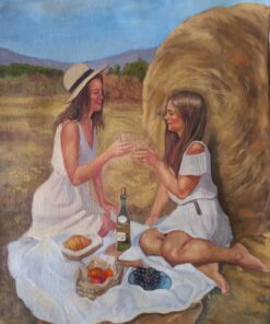 Картина «Подруги» - автор художник Саро Шахбазян, живопись, холст, масло, 85х64 см,